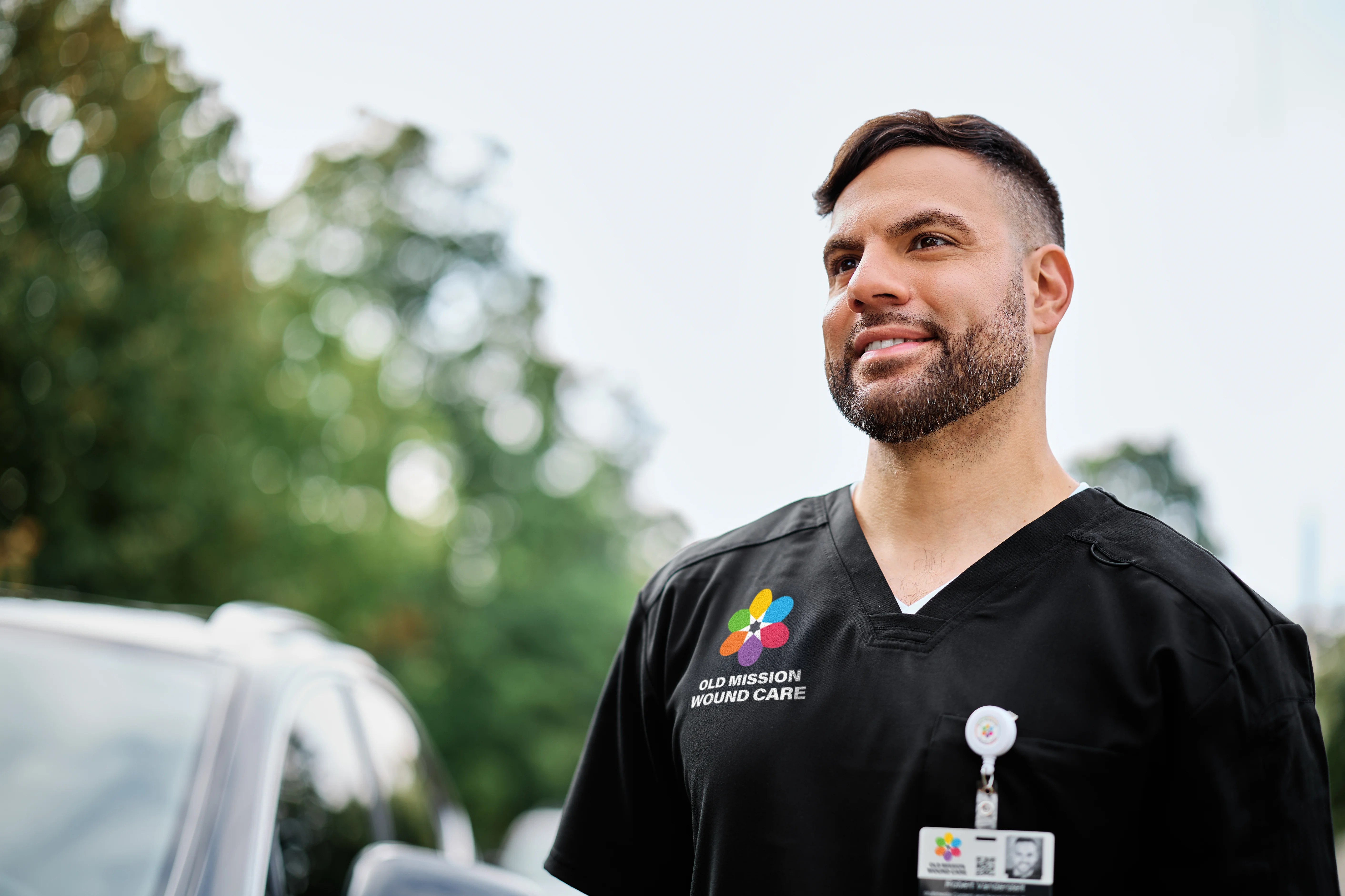 Old Mission Wound Care team reviewing value-based wound care model