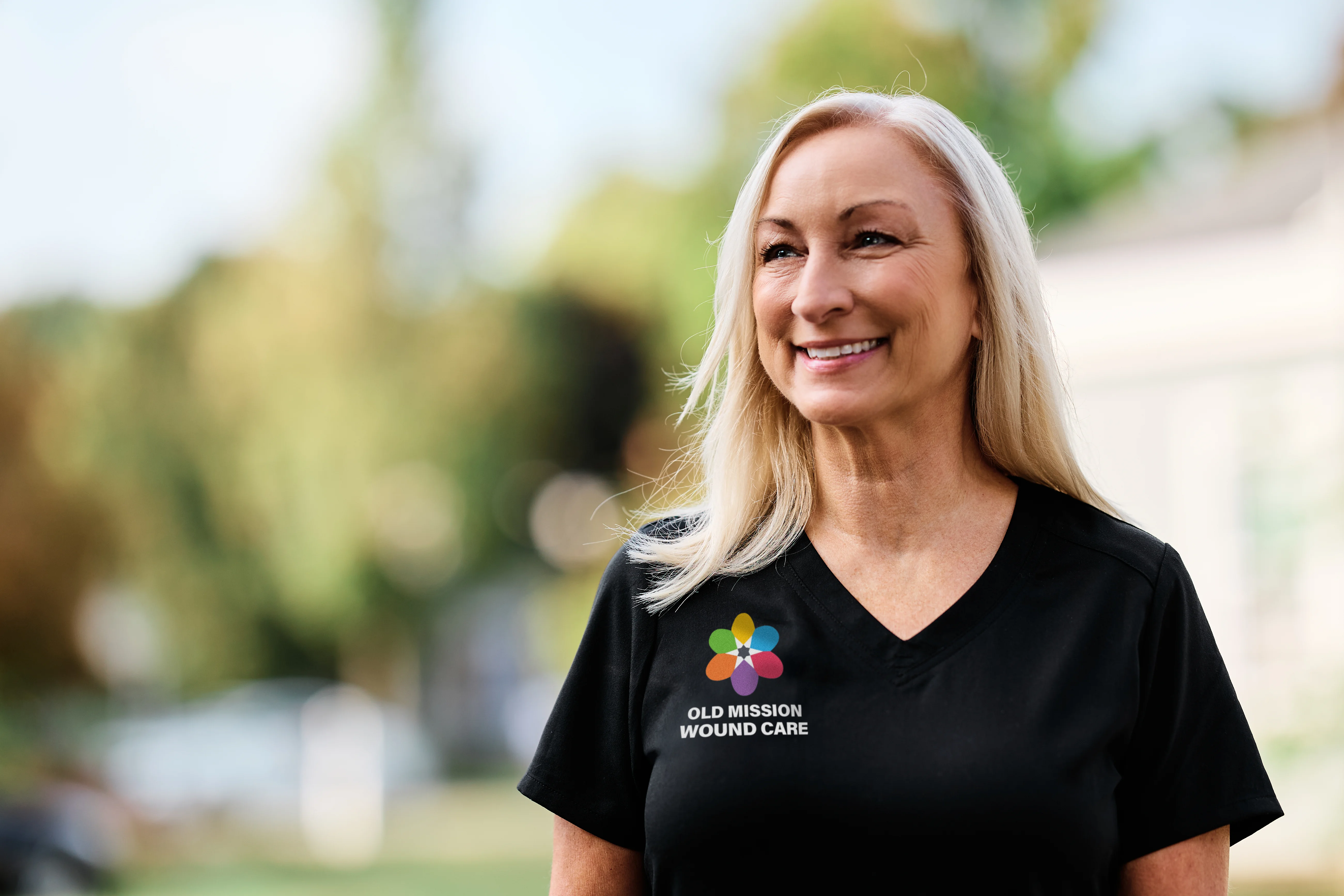 Old Mission Wound Care clinician discussing wound care risk